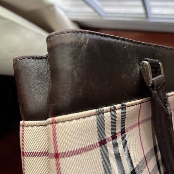 Burberry Nova Check Leather Trim Square Bag - Picture 10 of 16